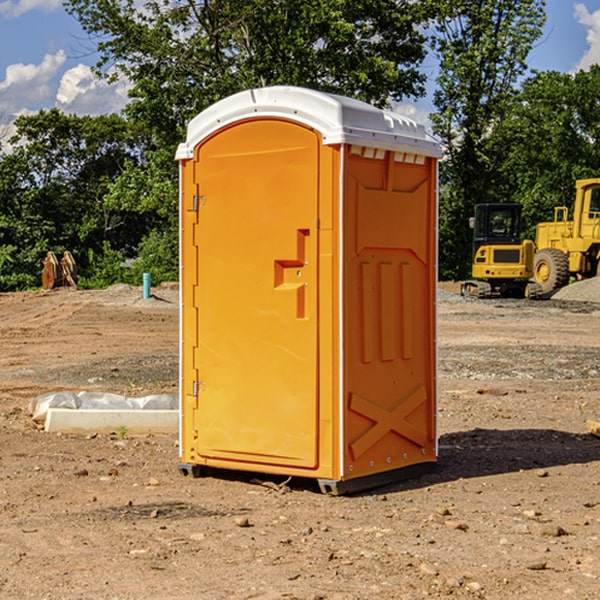 how often are the portable restrooms cleaned and serviced during a rental period in Raritan IL